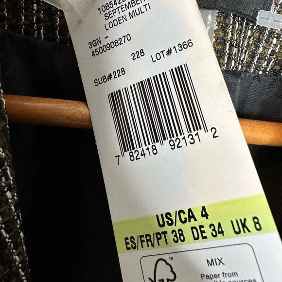 Black Label By Evan-Picone Women's Loden Multi Blazer Jacket - Picture 5 of 7